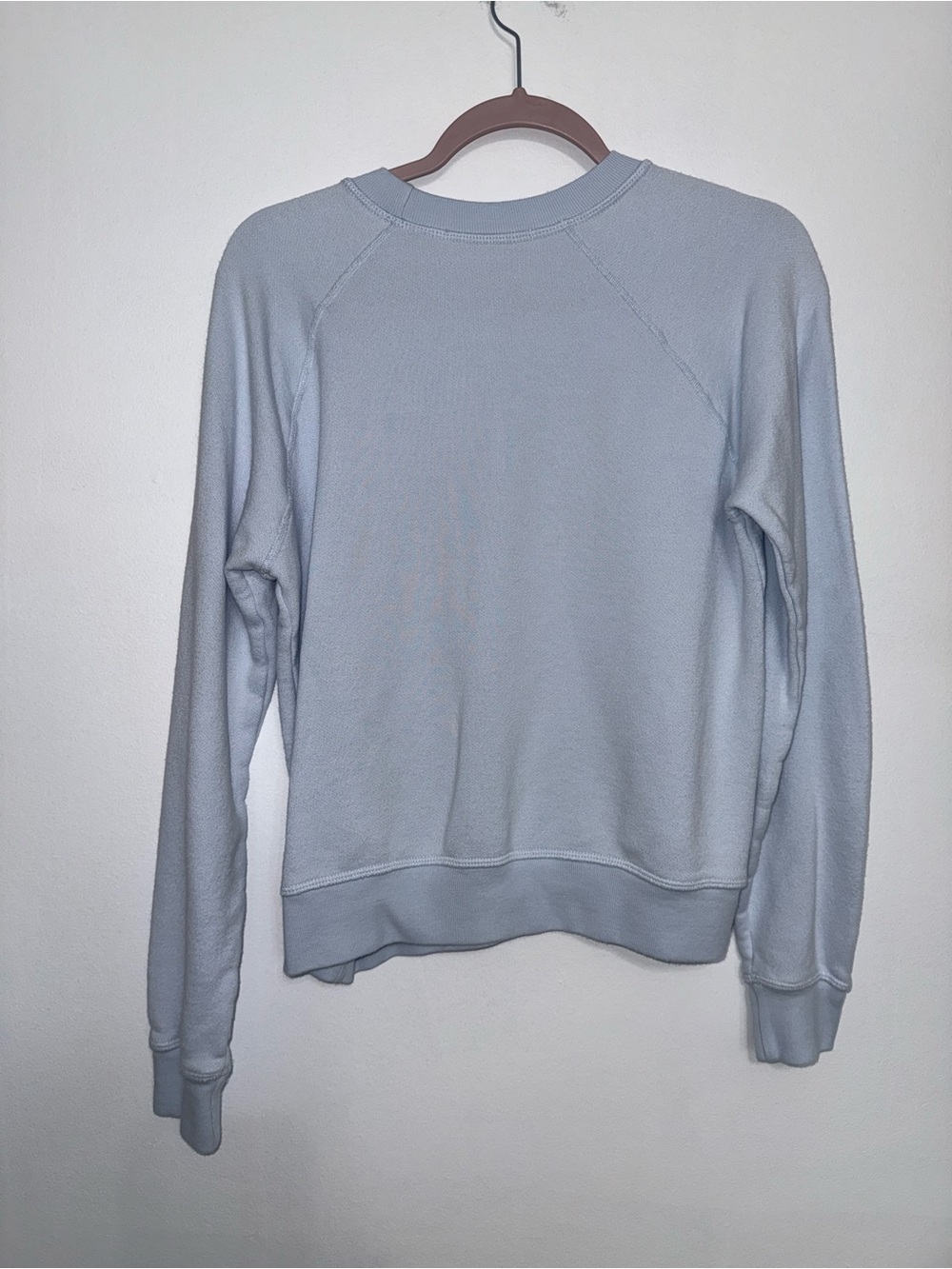 Spiritual Gangster pale blue sweatshirt with gold logo label - Picture 2 of 4